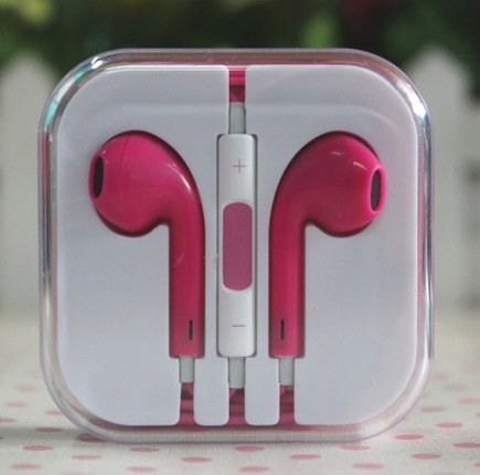 粉红色的苹果iphone5耳机KD15-021
