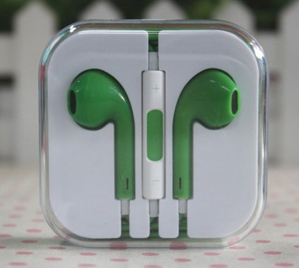 绿色的苹果iphone5耳机KD15-021